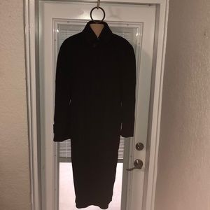 LORO PIANA Storm system black wool COAT Italy 40 R